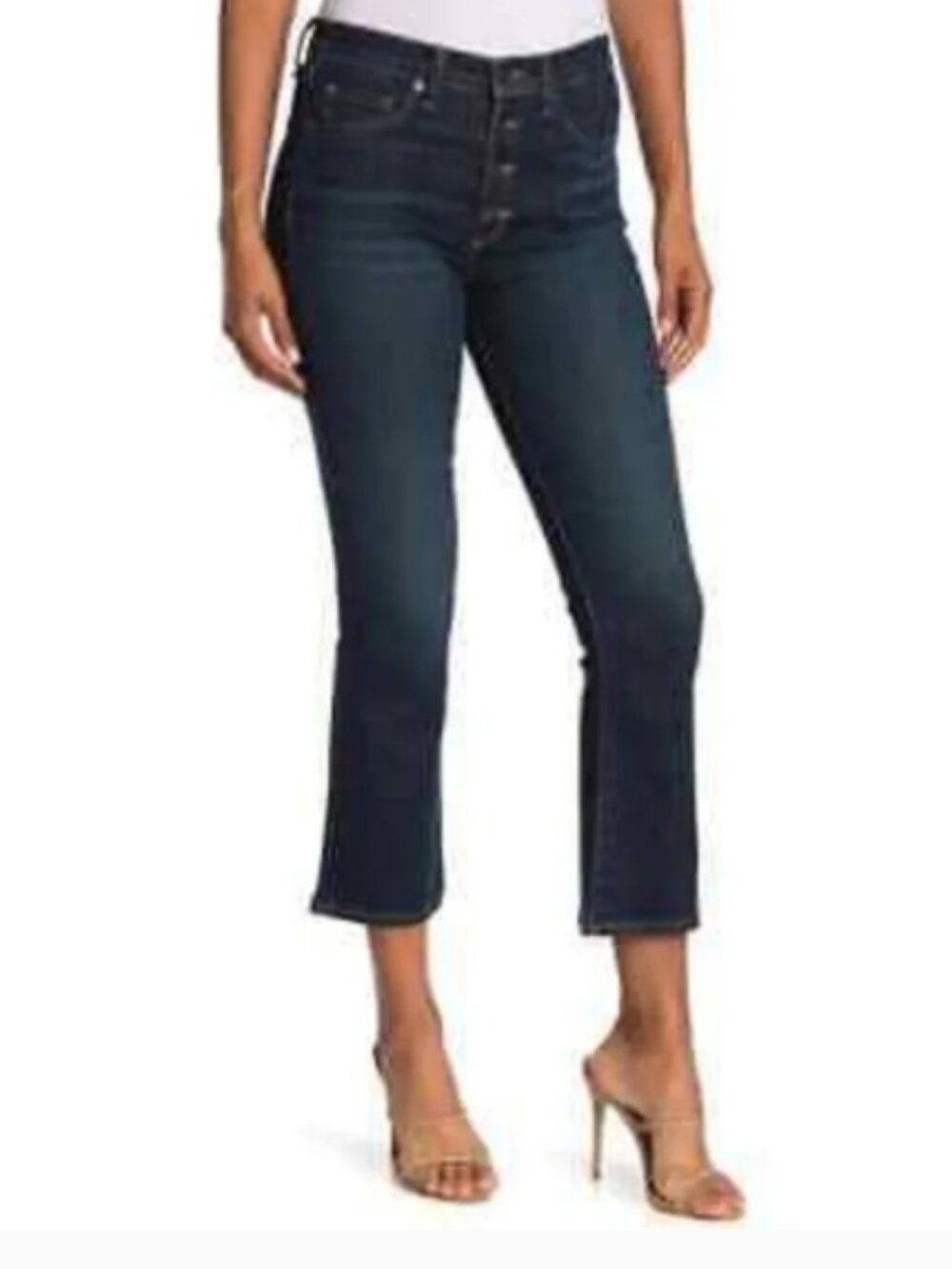 Veronica Beard Carolyn Baby Boot High Rise Jeans Midnight Wash Ankle Flare 27